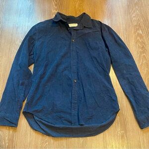 Coastaoro Navy Corduroy Long Sleeve Shirt
